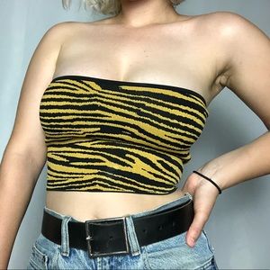 Bandeau Zebra Print Top